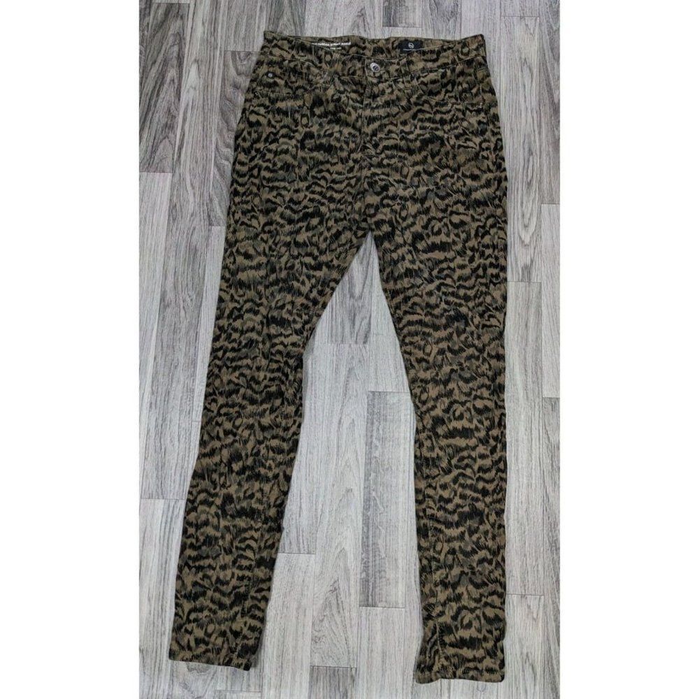 Adriano‎ Goldschmied Womens Size 29 R The Farrah Skinny Ankle Animal Print Jeans